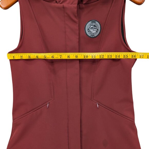 Noel Asmar Equestrian Riding Vest Womens Brick Red Hooded Full Zip Size XS - Picture 9 of 14